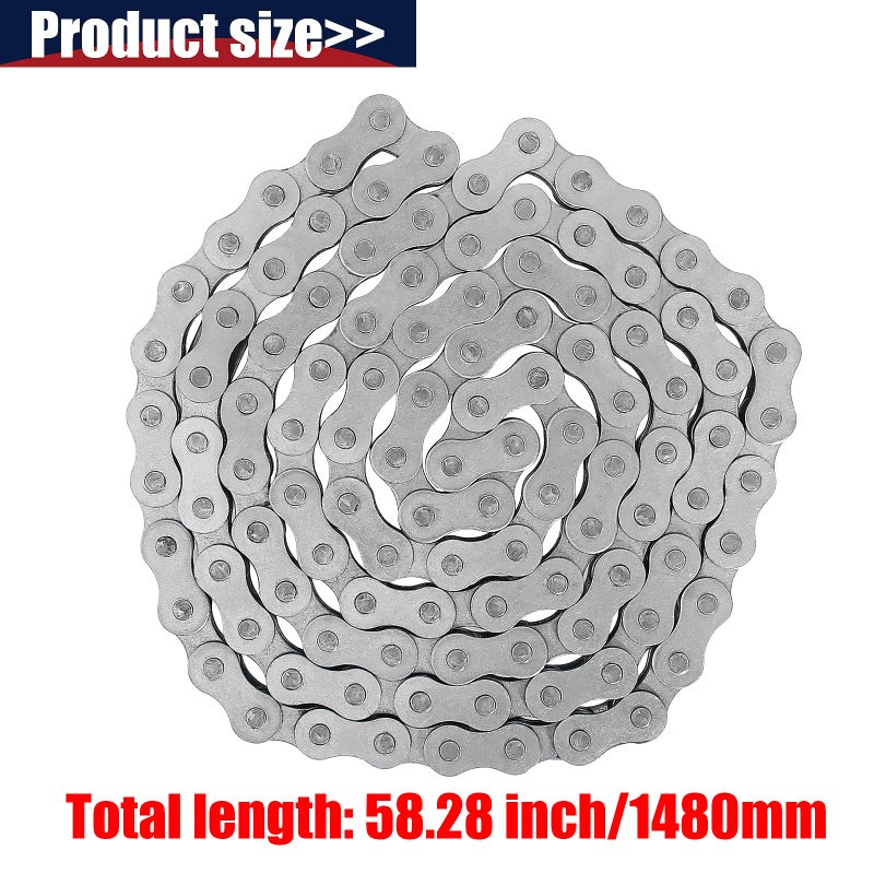 QAZAKY 415 Heavy Duty Chain 110 Link + Chain Breaker Cutter Link Remove Tool for 49cc 50cc 60cc 70cc 80cc 2-stroke Engine Motorized Bicycle Bike Motorcycle ATV Mower Mini Dirt Bikes 415-110L - Image 2